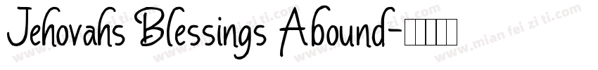 Jehovahs Blessings Abound字体转换